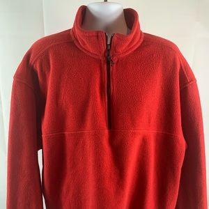 Eddie Bauer Ebtek XL Red 1/2 Zip Pullover Sweater